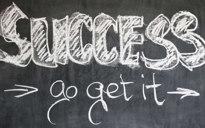 Success, Black board, Chalk