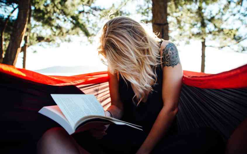 Woman reading in her power years